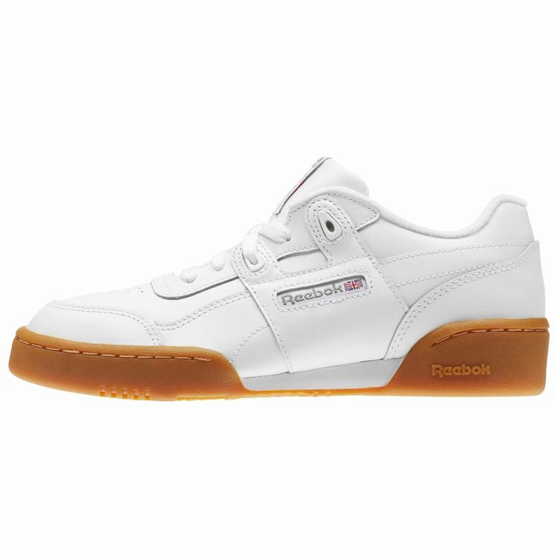 Reebok Workout Plus Tenisky Chlapcenske - Biele/Hnede EU8935SX